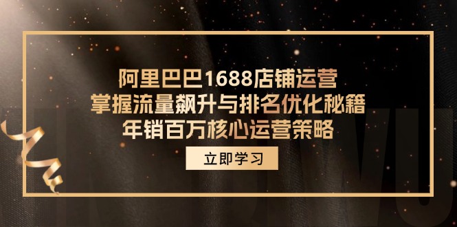 阿里巴巴1688店铺运营，掌握流量飙升与排名优化秘籍 年销百万核心运营策略-云创网