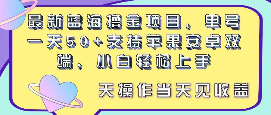最新蓝海撸金项目，单号一天50+， 支持苹果安卓双端，小白轻松上手 当...-云创网