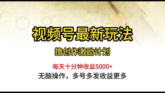视频号最新玩法，每日一小时月入5000+-云创网