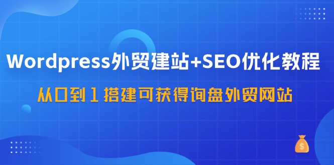 WordPress外贸建站+SEO优化教程，从0到1搭建可获得询盘外贸网站(57节课)-云创网