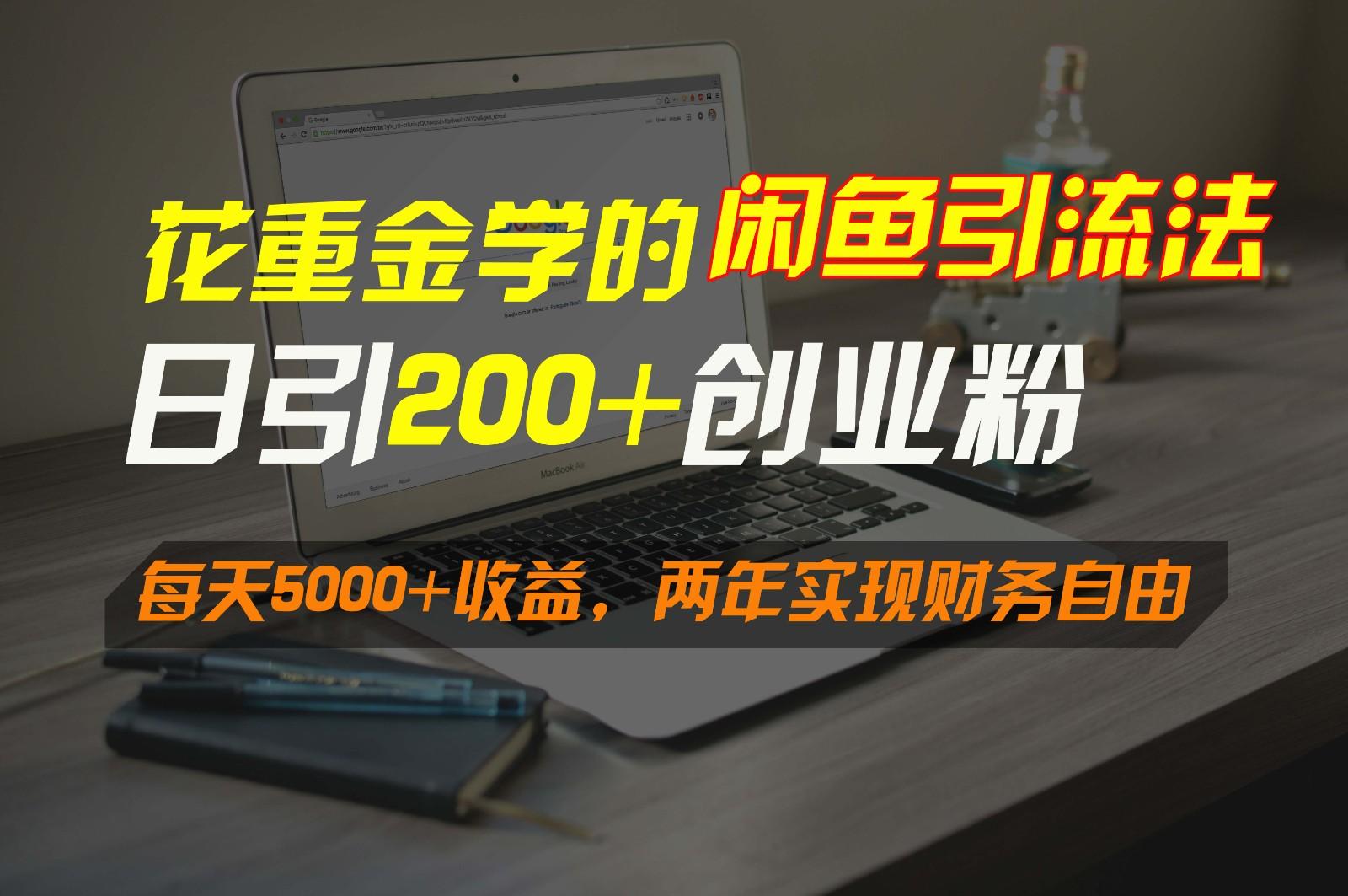 花重金学的闲鱼引流法，日引流300+创业粉，每天5000+收益，两年实现财务自由-云创网