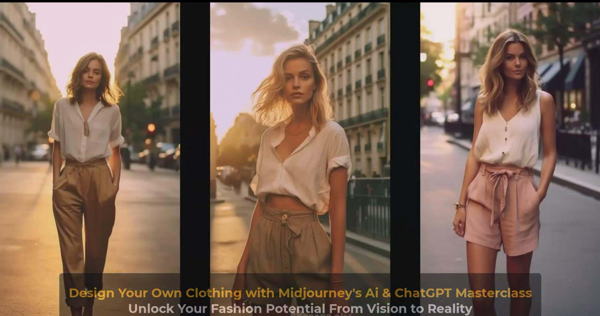 图片[9]-利用 Midjourneys Ai 人工智能设计自己的服装AI大师班-10节课-中英字幕-云创网