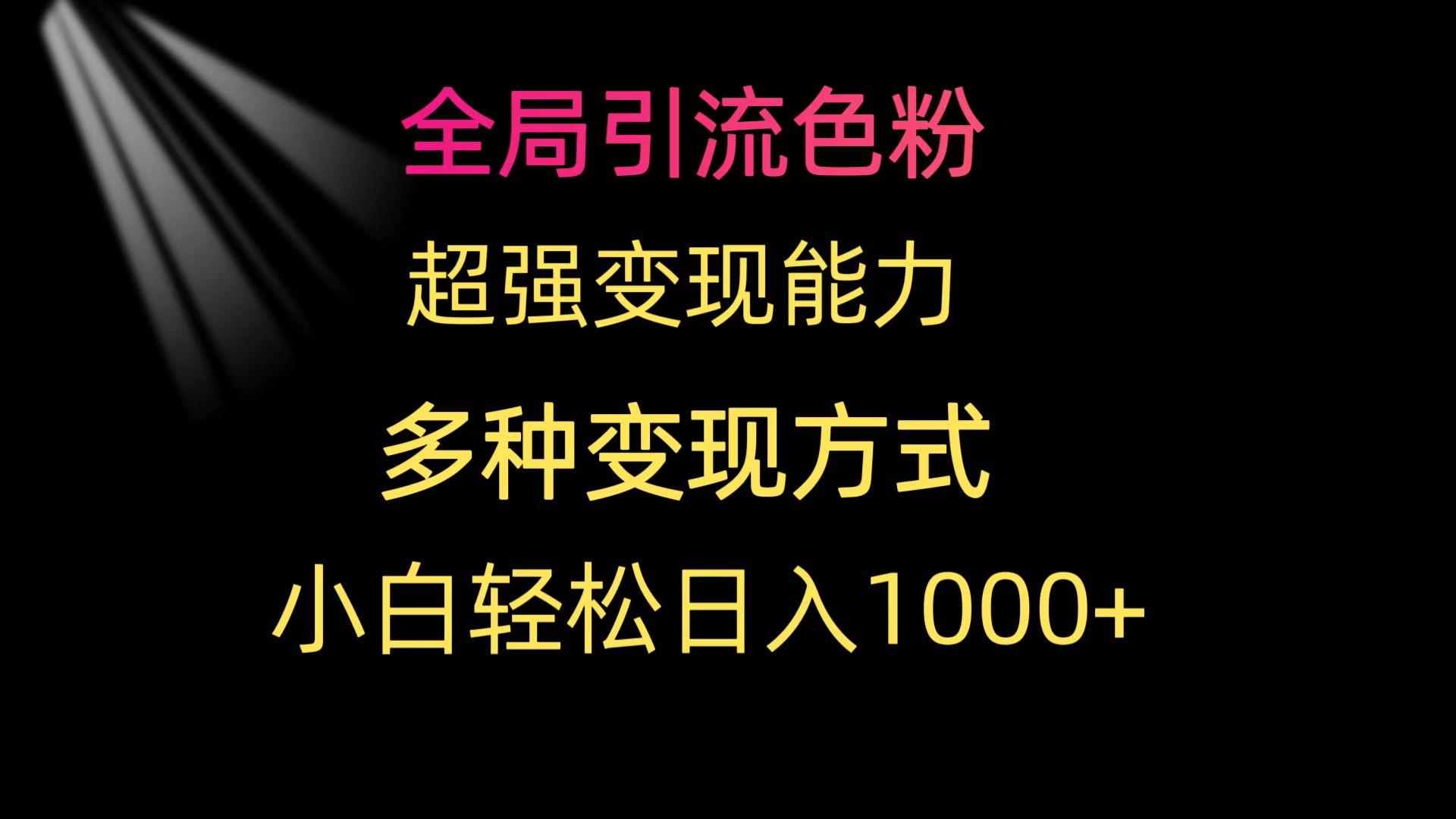 (9680期)全局引流色粉 超强变现能力 多种变现方式 小白轻松日入1000+-云创网